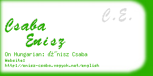 csaba enisz business card